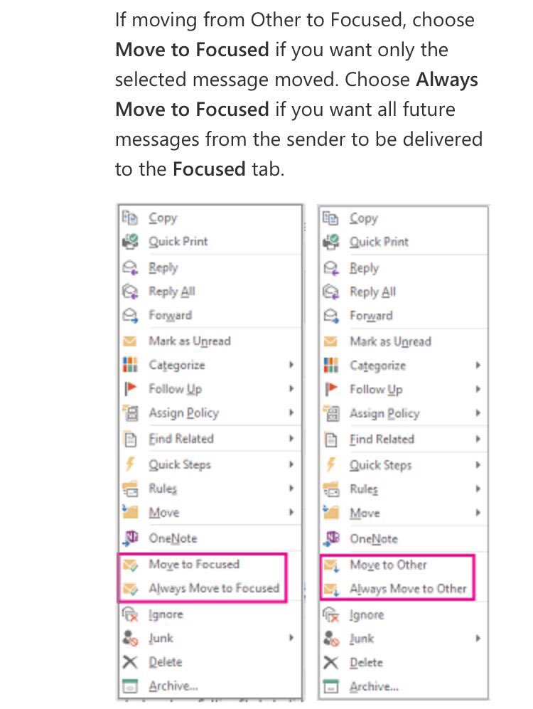 focused inbox for mac outlook